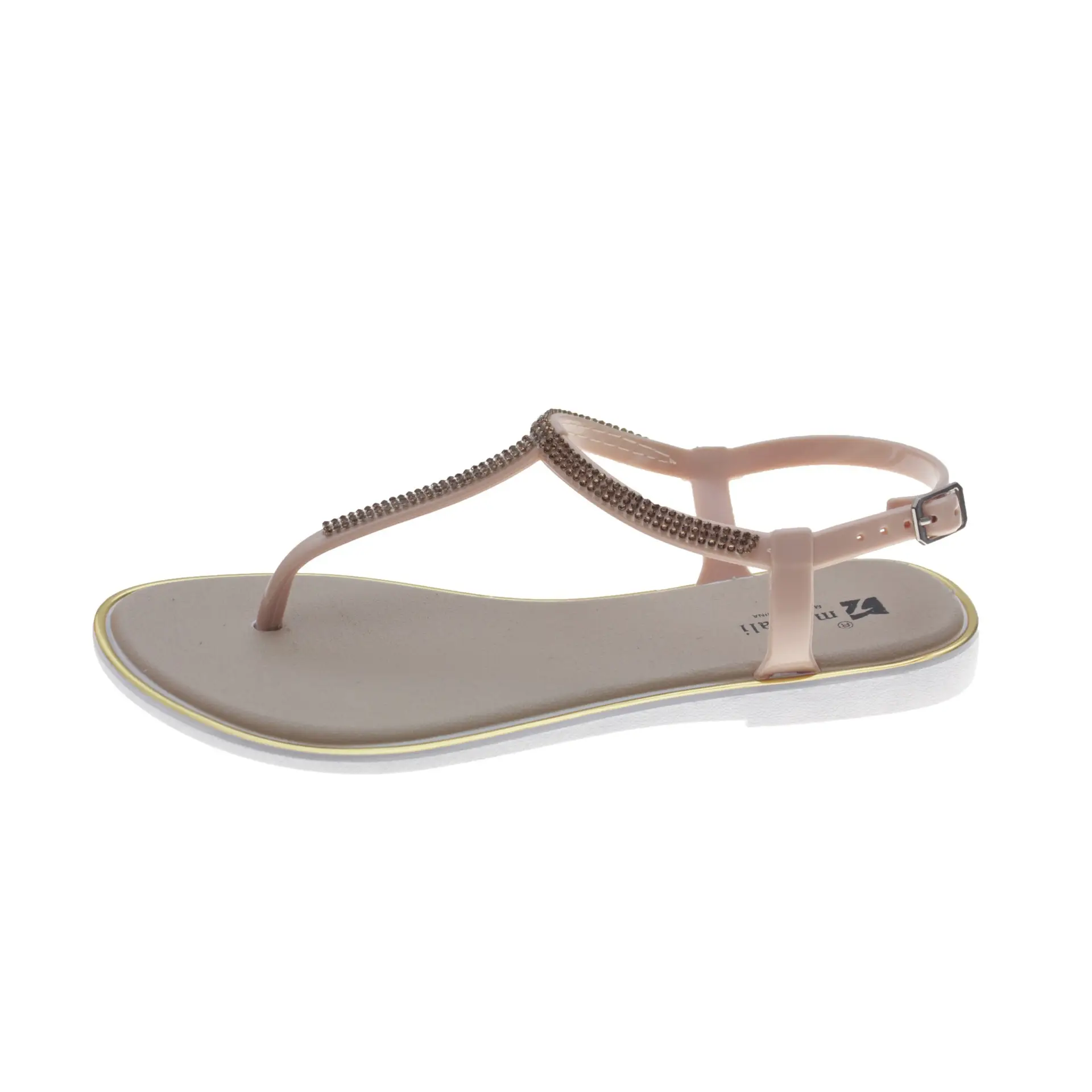 Women Cross-Brand Beige Flat Sandals Summer - Image 8