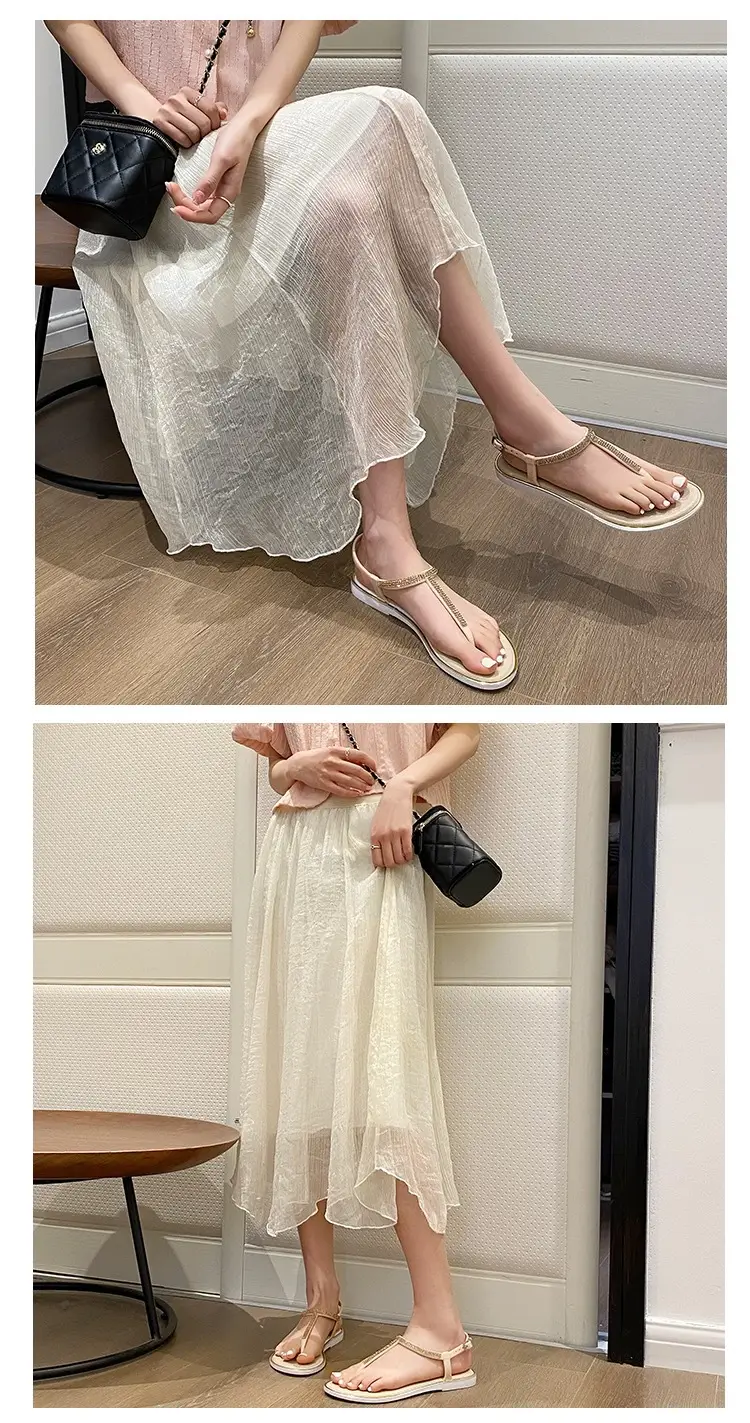 Women Cross-Brand Beige Flat Sandals Summer — feature 10