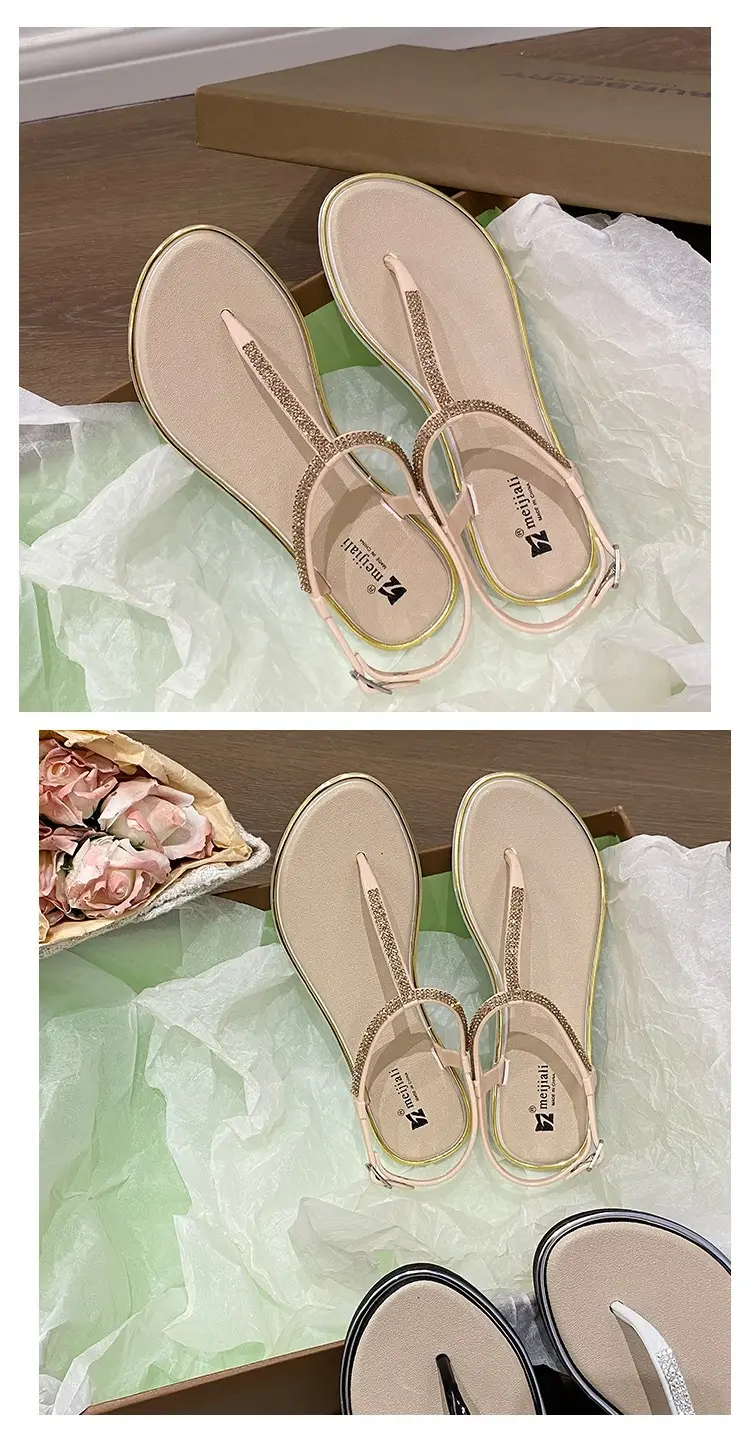 Women Cross-Brand Beige Flat Sandals Summer — feature 12