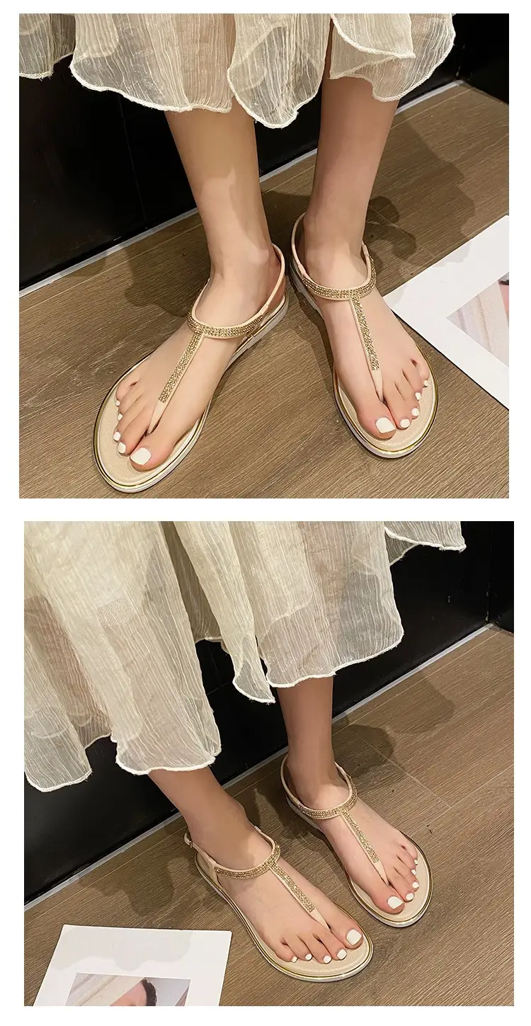Women Cross-Brand Beige Flat Sandals Summer — feature 4