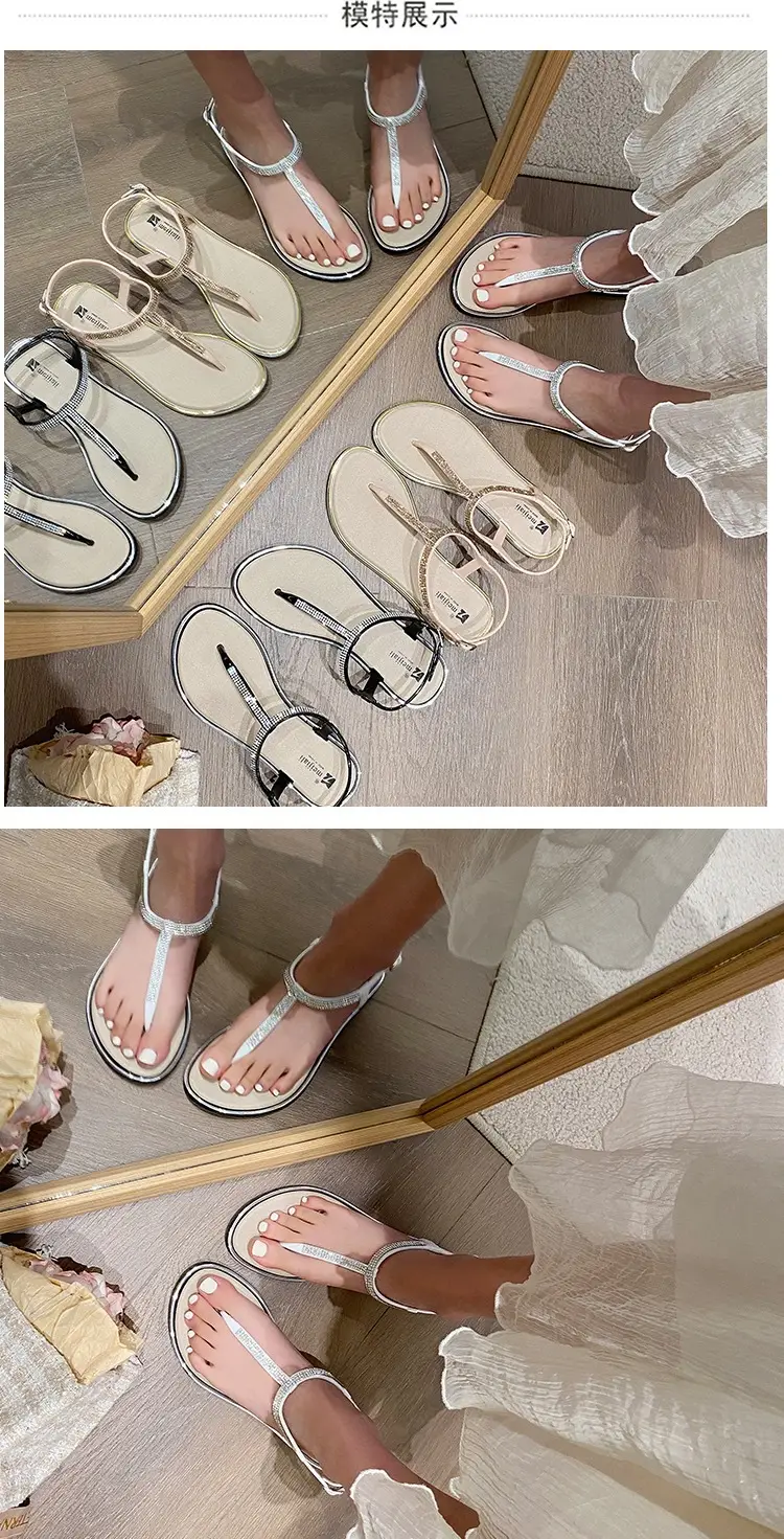 Women Cross-Brand Beige Flat Sandals Summer — feature 6