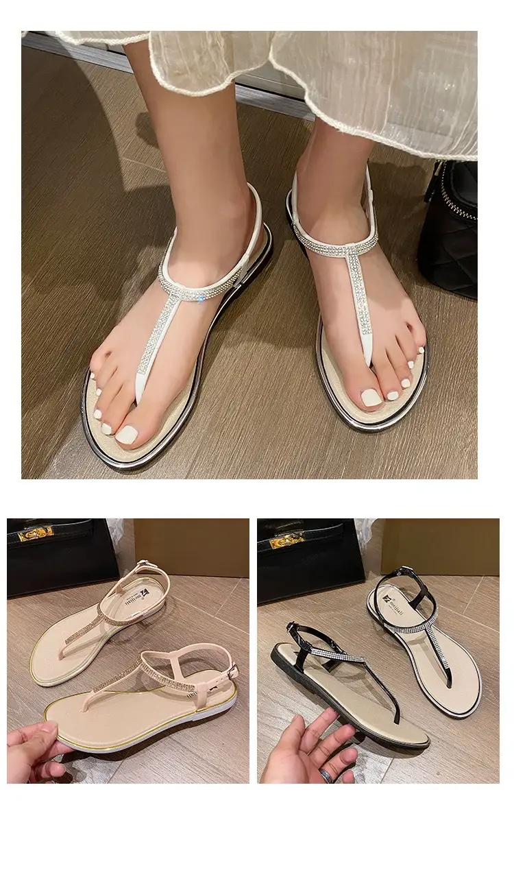 Women Cross-Brand Beige Flat Sandals Summer — feature 7