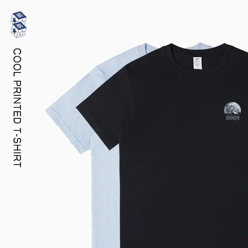 Men's Cartoon Printed Pure Cotton T-Shirt Black - Image 5