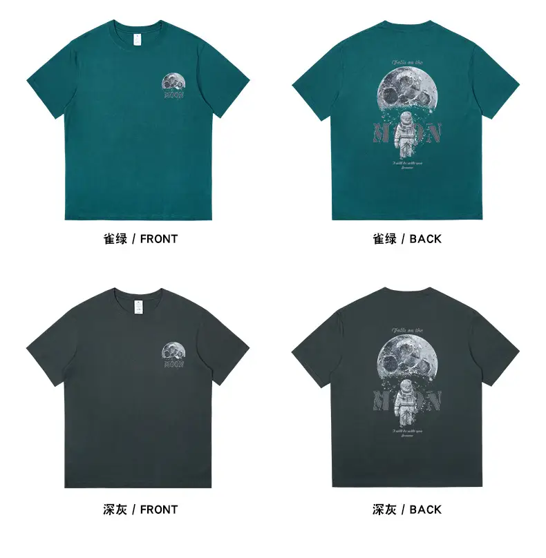 Men's Cartoon Printed Pure Cotton T-Shirt Black — feature 13