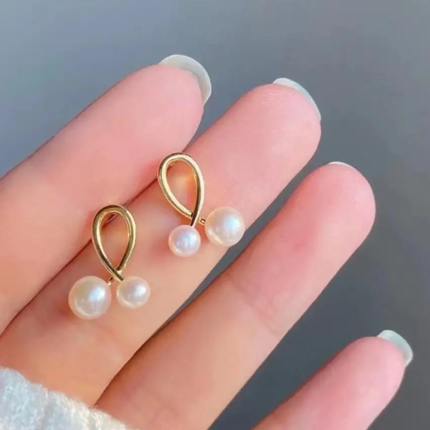 S925 Silver Pearl Earrings Light Board Size - Image 5