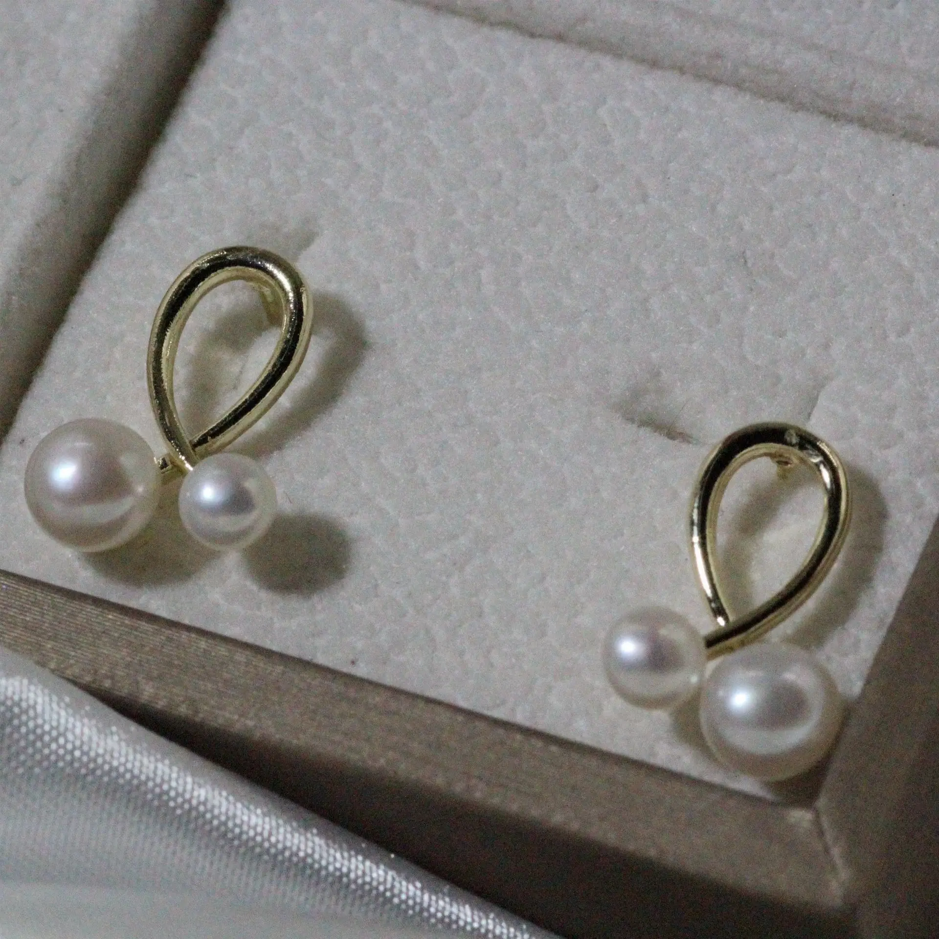 S925 Silver Pearl Earrings Light Board Size — feature 13