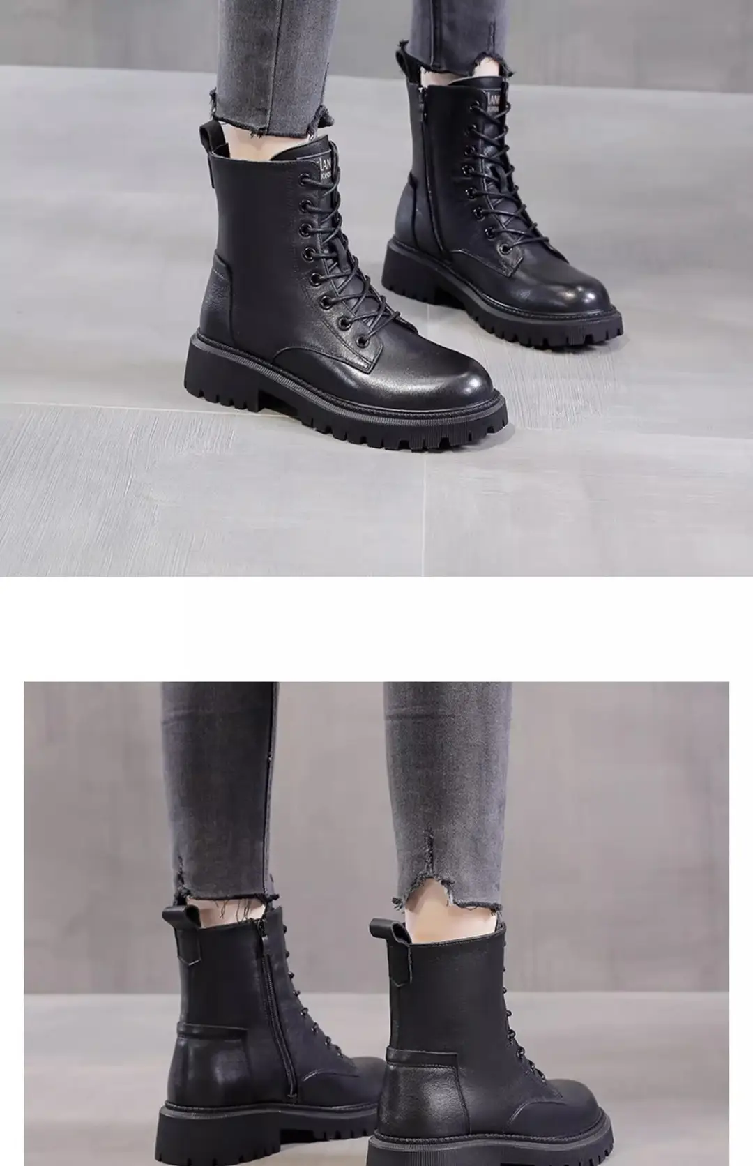 Women's Snow Boots 2026 New Model, Fleece-Lined, Thickened, Mid-Calf, Water-Resistant, Slip-Resistant, Integrated Leather and Fur, Winter Warm Cotton Boots — feature 17