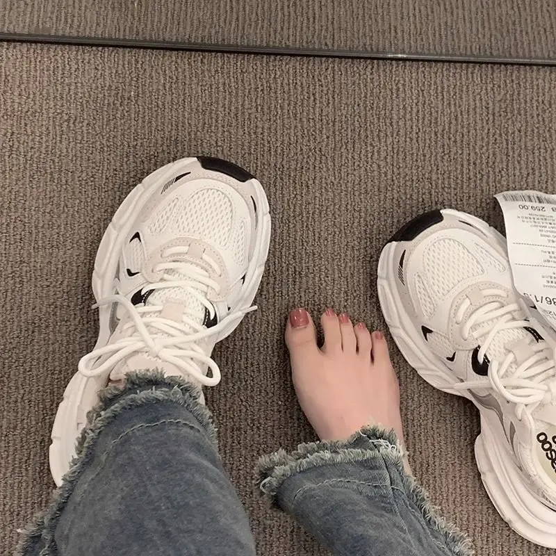 2025 Korean Style Women's Thick White Casual Shoes - Image 3