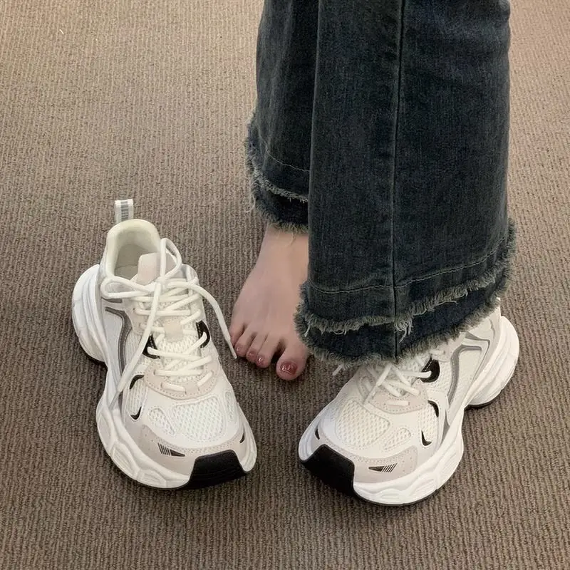 2025 Korean Style Women's Thick White Casual Shoes - Image 4