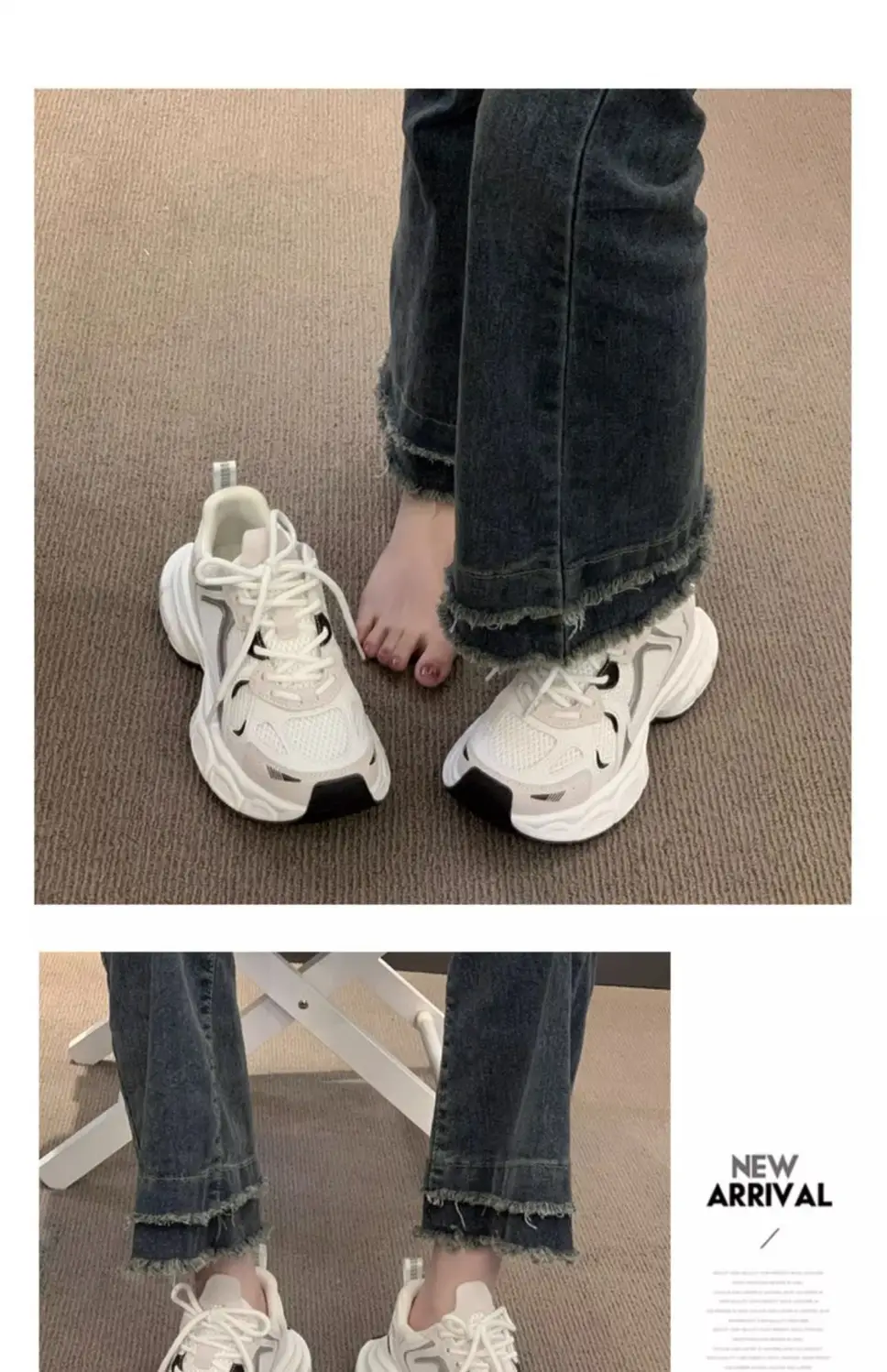 2025 Korean Style Women's Thick White Casual Shoes โ feature 6