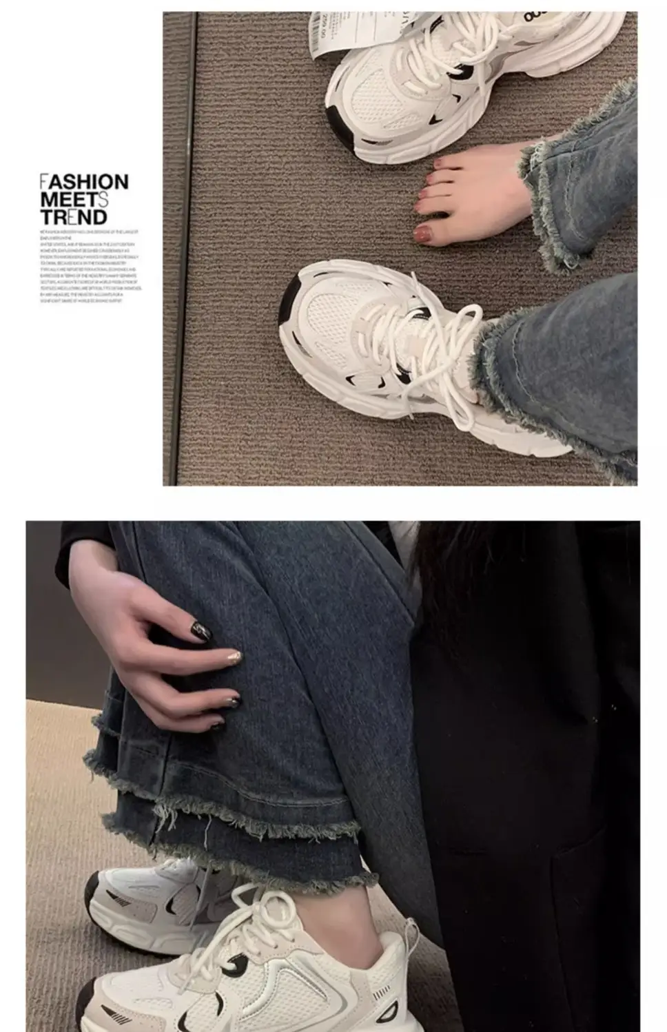 2025 Korean Style Women's Thick White Casual Shoes โ feature 8