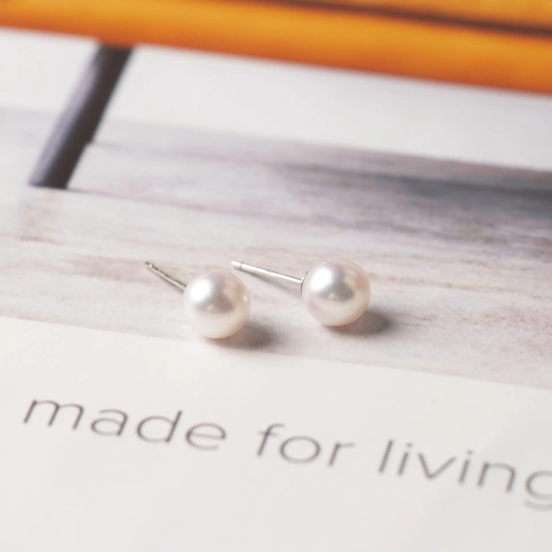 Natural Pearl Water Drop Beads Silver Earrings - Image 5