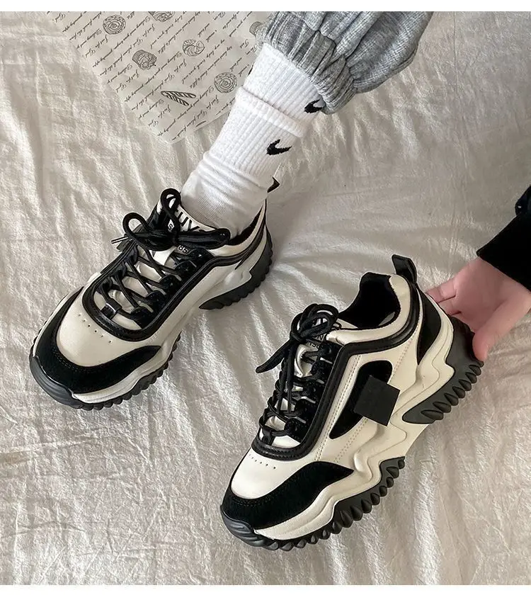 Mori style daddy shoes women's platform platform height increasing slimming Korean style fashionable western style casual sports high breathable women's shoes — feature 10