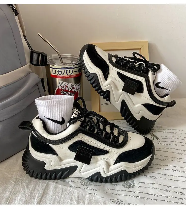 Mori style daddy shoes women's platform platform height increasing slimming Korean style fashionable western style casual sports high breathable women's shoes — feature 13