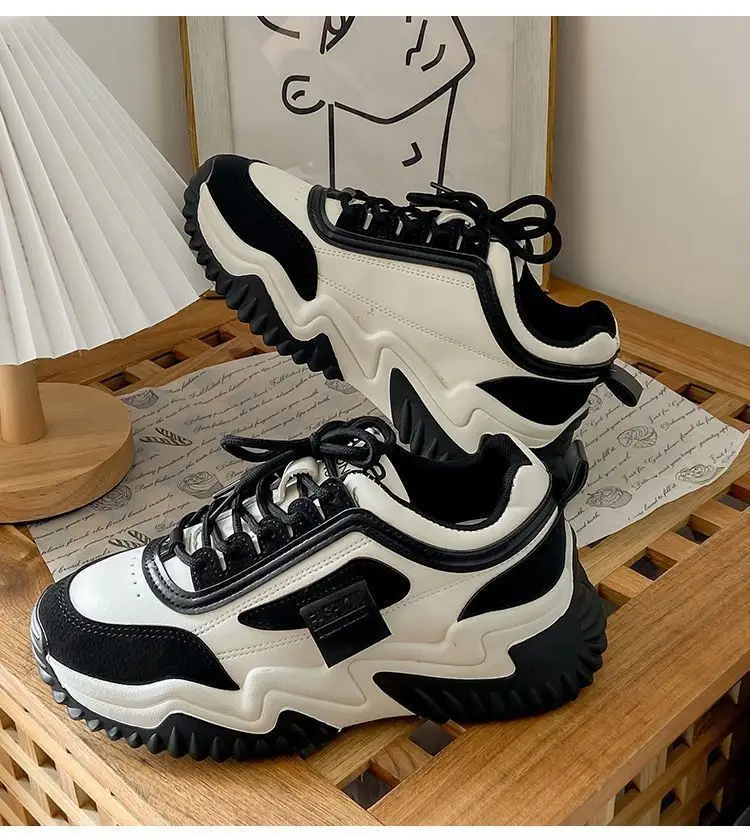 Mori style daddy shoes women's platform platform height increasing slimming Korean style fashionable western style casual sports high breathable women's shoes — feature 15