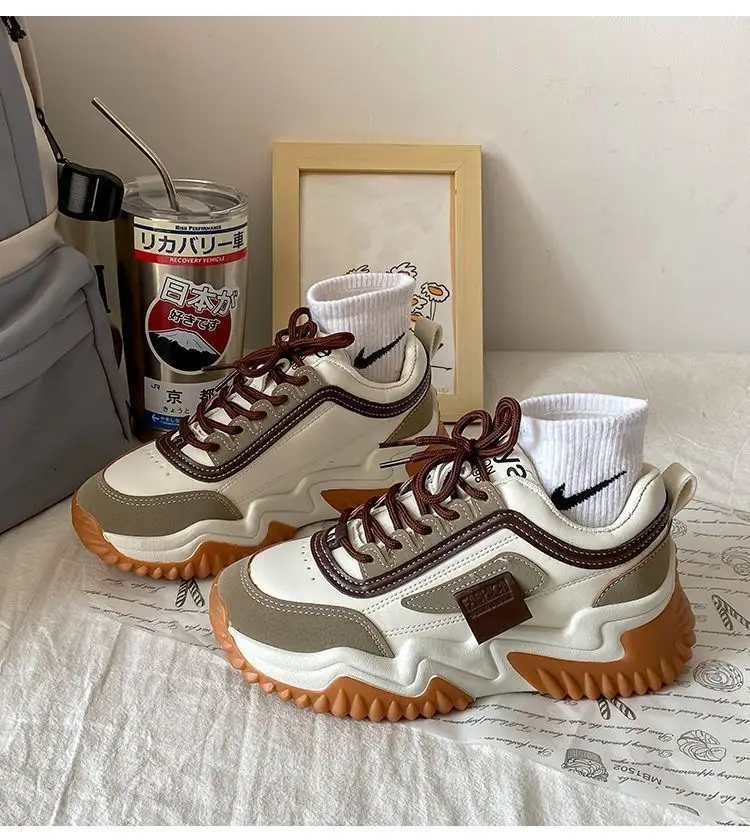Mori style daddy shoes women's platform platform height increasing slimming Korean style fashionable western style casual sports high breathable women's shoes — feature 7