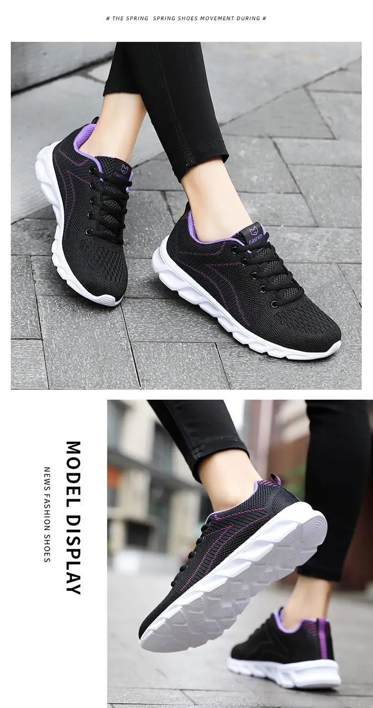 Autumn new women's sports casual shoes non-slip soft bottom all black work shoes mother shoes ultra-light kitchen shoes — feature 16