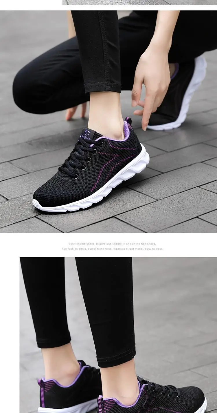 Autumn new women's sports casual shoes non-slip soft bottom all black work shoes mother shoes ultra-light kitchen shoes — feature 17