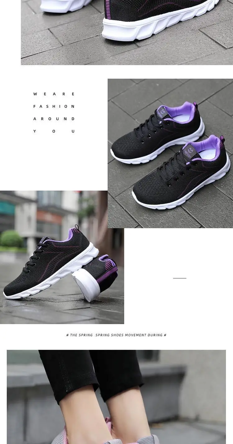 Autumn new women's sports casual shoes non-slip soft bottom all black work shoes mother shoes ultra-light kitchen shoes — feature 18