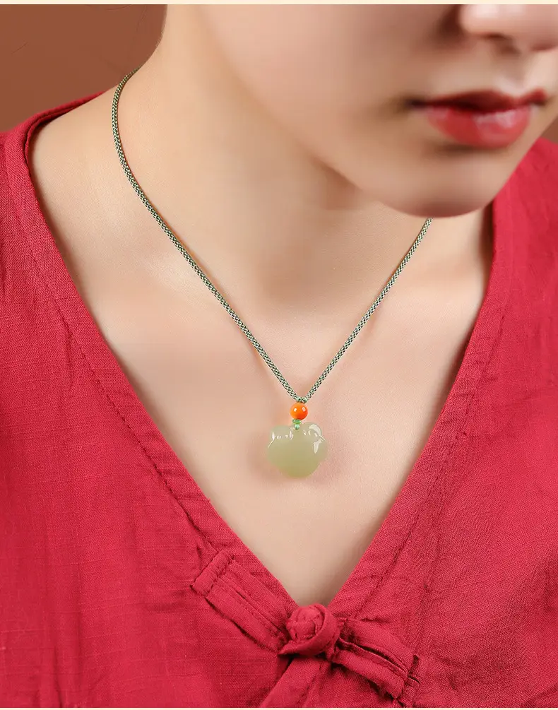 Afghan Jade Ping An Ruyi Lock Pendant for Boys Girls — feature 5