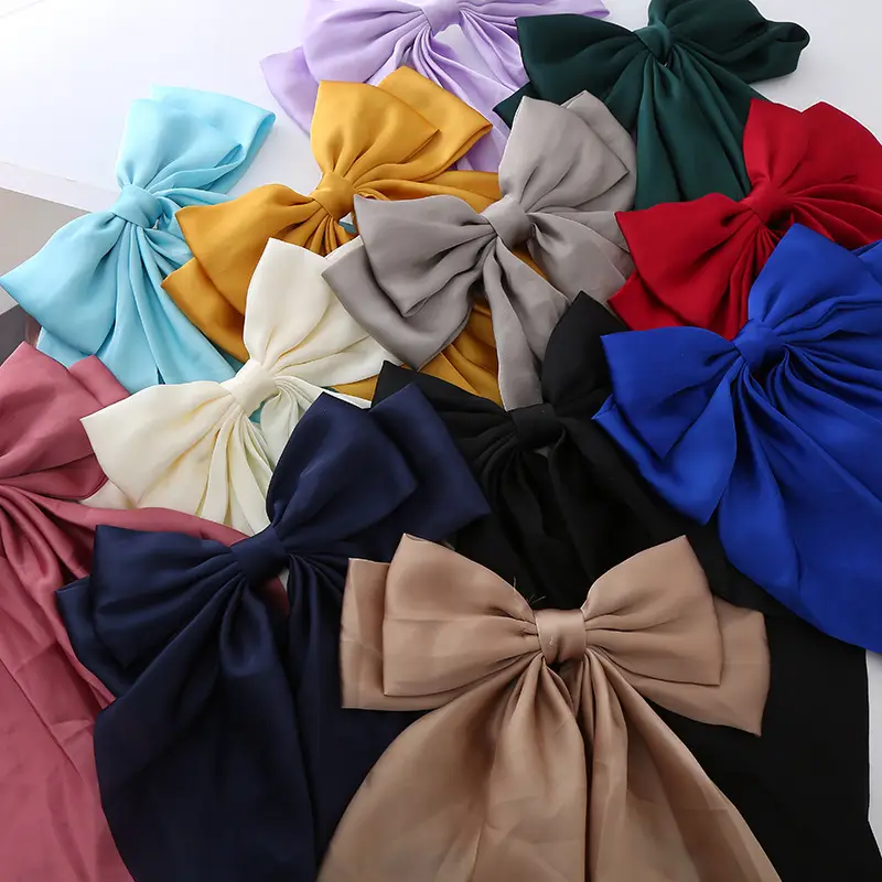 Black Bow Hairpin with High-Grade Satin Ribbon — feature 1
