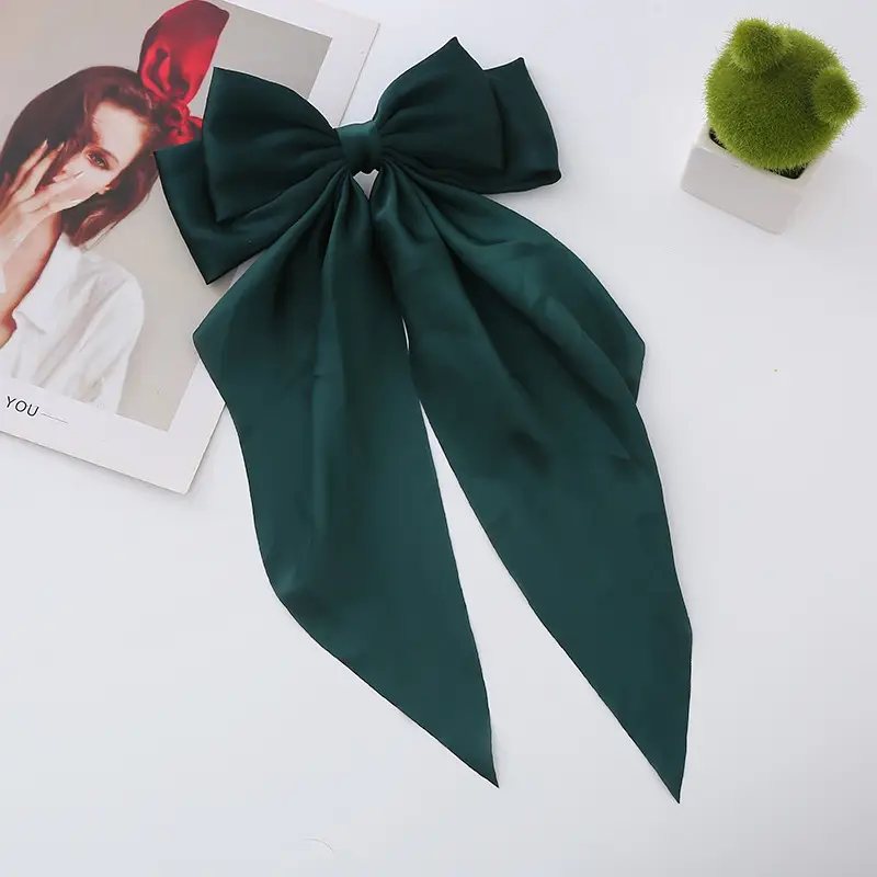 Black Bow Hairpin with High-Grade Satin Ribbon — feature 13