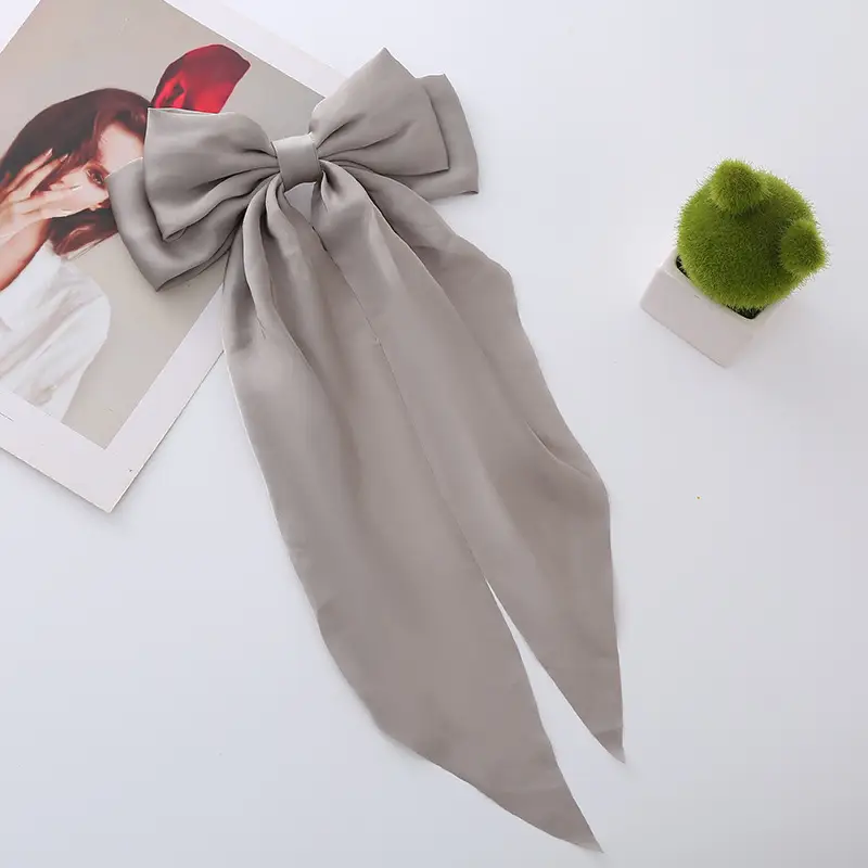 Black Bow Hairpin with High-Grade Satin Ribbon — feature 14