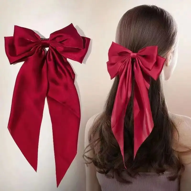Black Bow Hairpin with High-Grade Satin Ribbon — feature 3