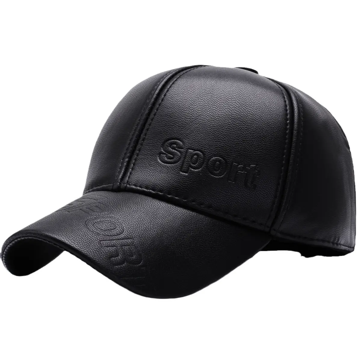 Men's Black Fleece Cycling Cap Winter Sport Cap