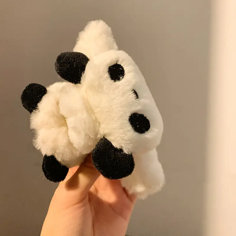 Cute Panda Plush Hairpin for Women Autumn Winter - Image 18