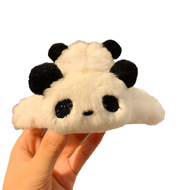 Cute Panda Plush Hairpin for Women Autumn Winter - Image 19