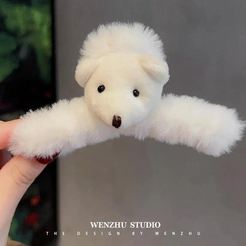 Cute Panda Plush Hairpin for Women Autumn Winter - Image 6