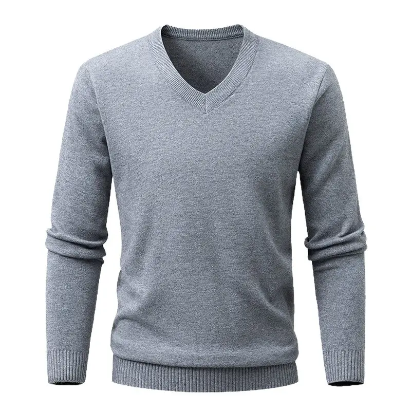 Red V-Neck Sweater for Men, Machine Washable, Base Layer - Image 15