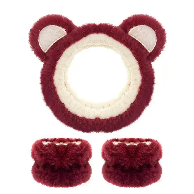 Plush Bear Ears Wrist Strap for Women - Image 4