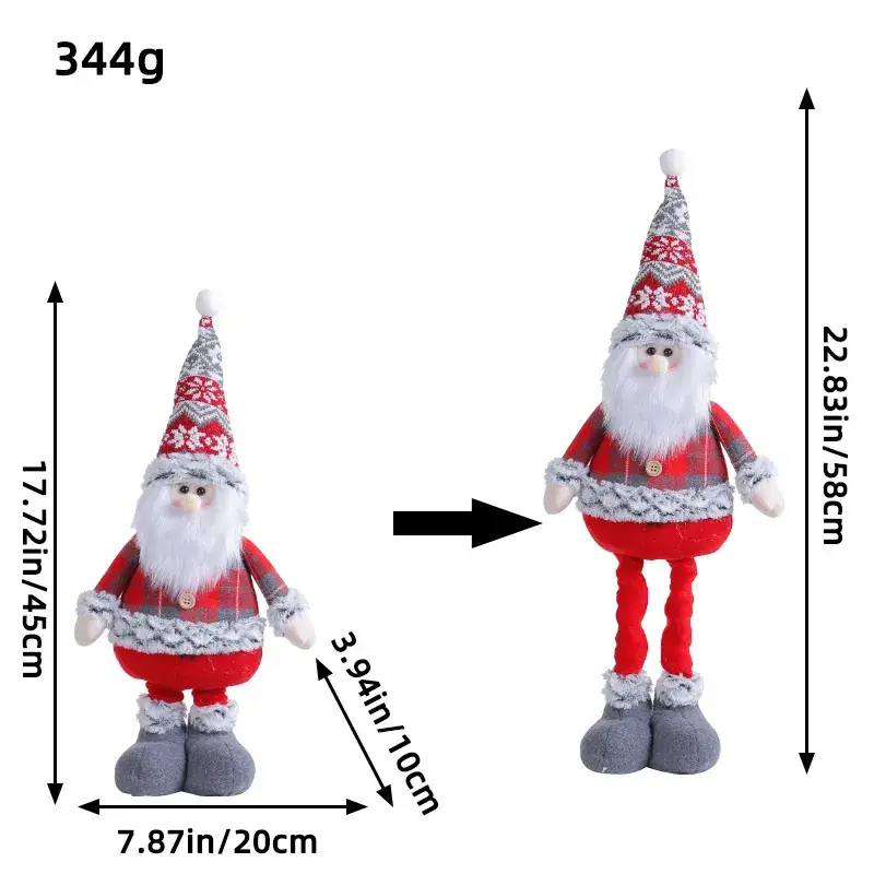 Christmas Retractable Doll Set of 3 Cute Winter Decor - Image 7