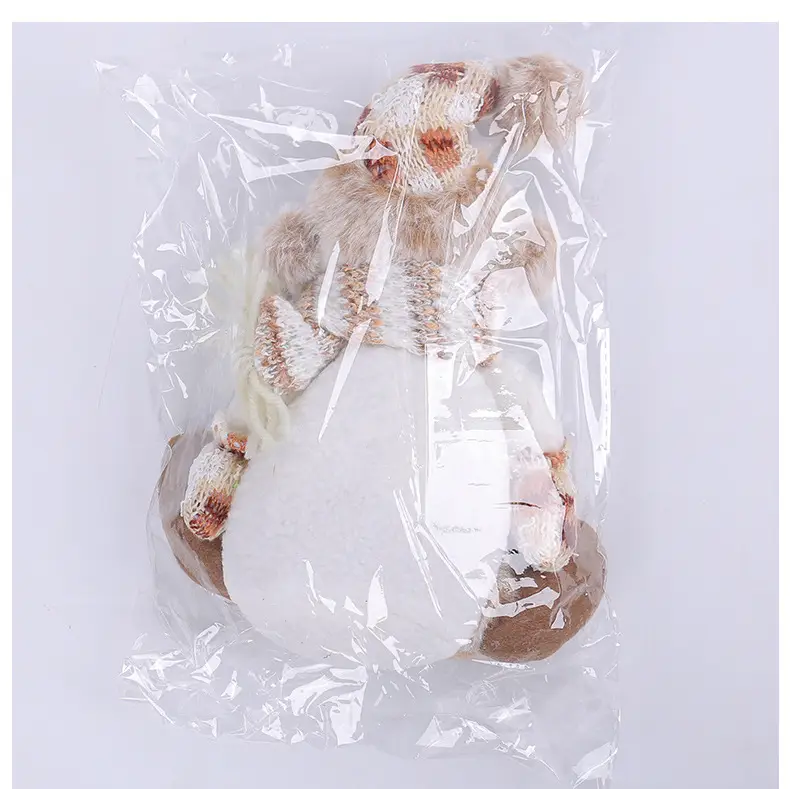 Christmas Snowman Doll Warm Brown Knitted Rudolph Ornament — feature 16