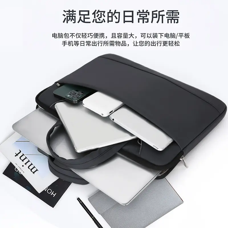 Black Business Laptop Bag for Men Women Large Capacity - Image 8
