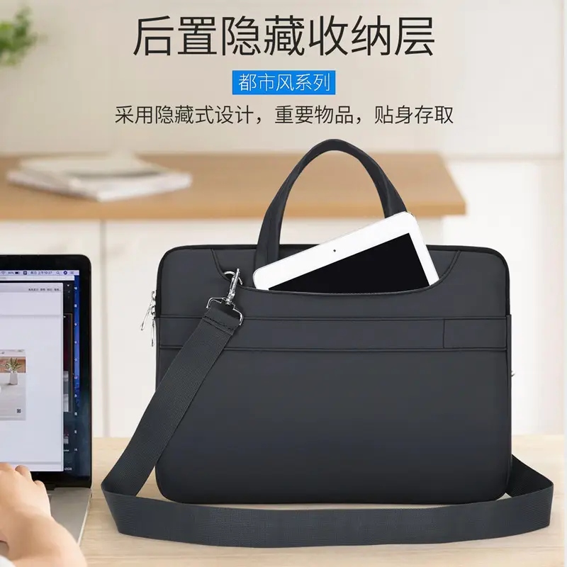 Black Business Laptop Bag for Men Women Large Capacity - Image 10