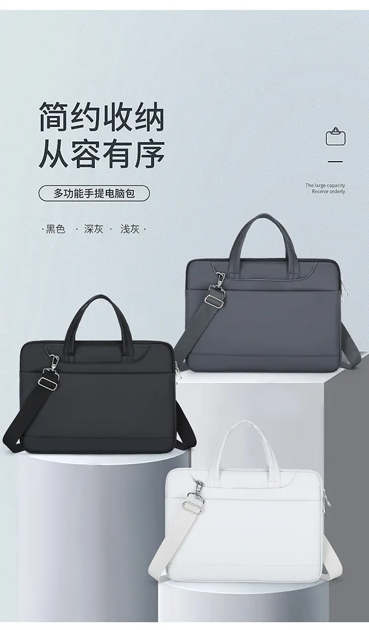 Black Business Laptop Bag for Men Women Large Capacity — feature 13