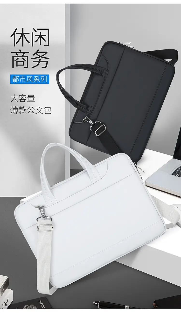 Black Business Laptop Bag for Men Women Large Capacity — feature 3