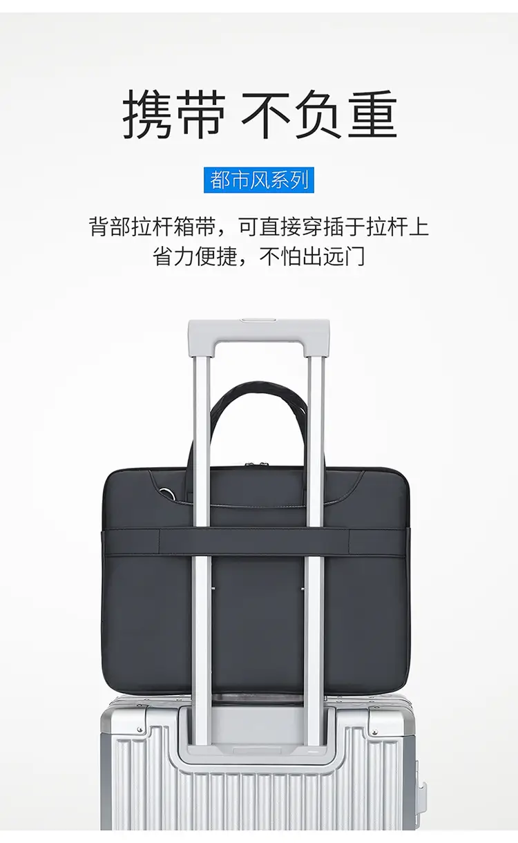 Black Business Laptop Bag for Men Women Large Capacity — feature 8