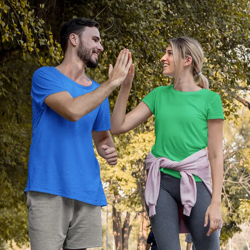 Pink Short Sleeve Men's T-Shirt 140g - Image 19