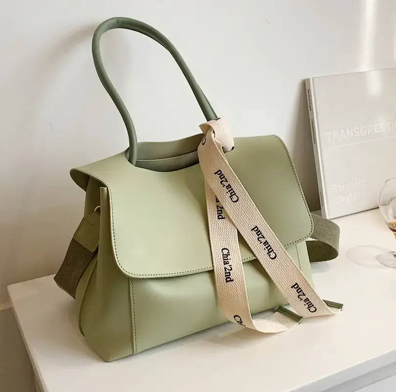 Women Cross-Border Retro Brown Shoulder Tote Bag 2023 - Image 5