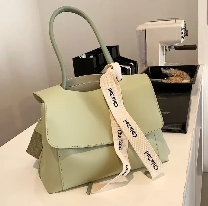 Women Cross-Border Retro Brown Shoulder Tote Bag 2023 - Image 7