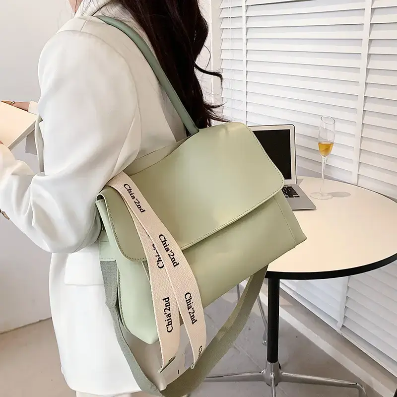Women Cross-Border Retro Brown Shoulder Tote Bag 2023 - Image 2