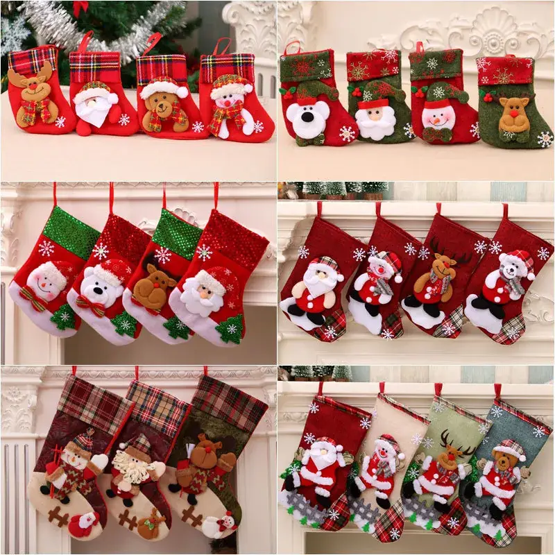 Christmas Santa Socks Red Green 16x13cm - Image 42