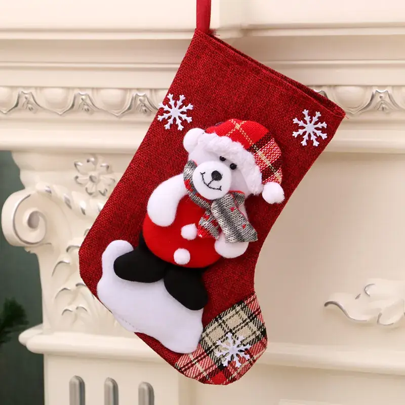Christmas Santa Socks Red Green 16x13cm - Image 24
