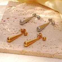Gold Geometric Earrings for Women Stainless Steel — feature 4