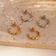 Gold Geometric Earrings for Women Stainless Steel — feature 6