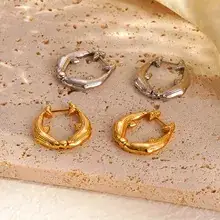 Gold Geometric Earrings for Women Stainless Steel — feature 7